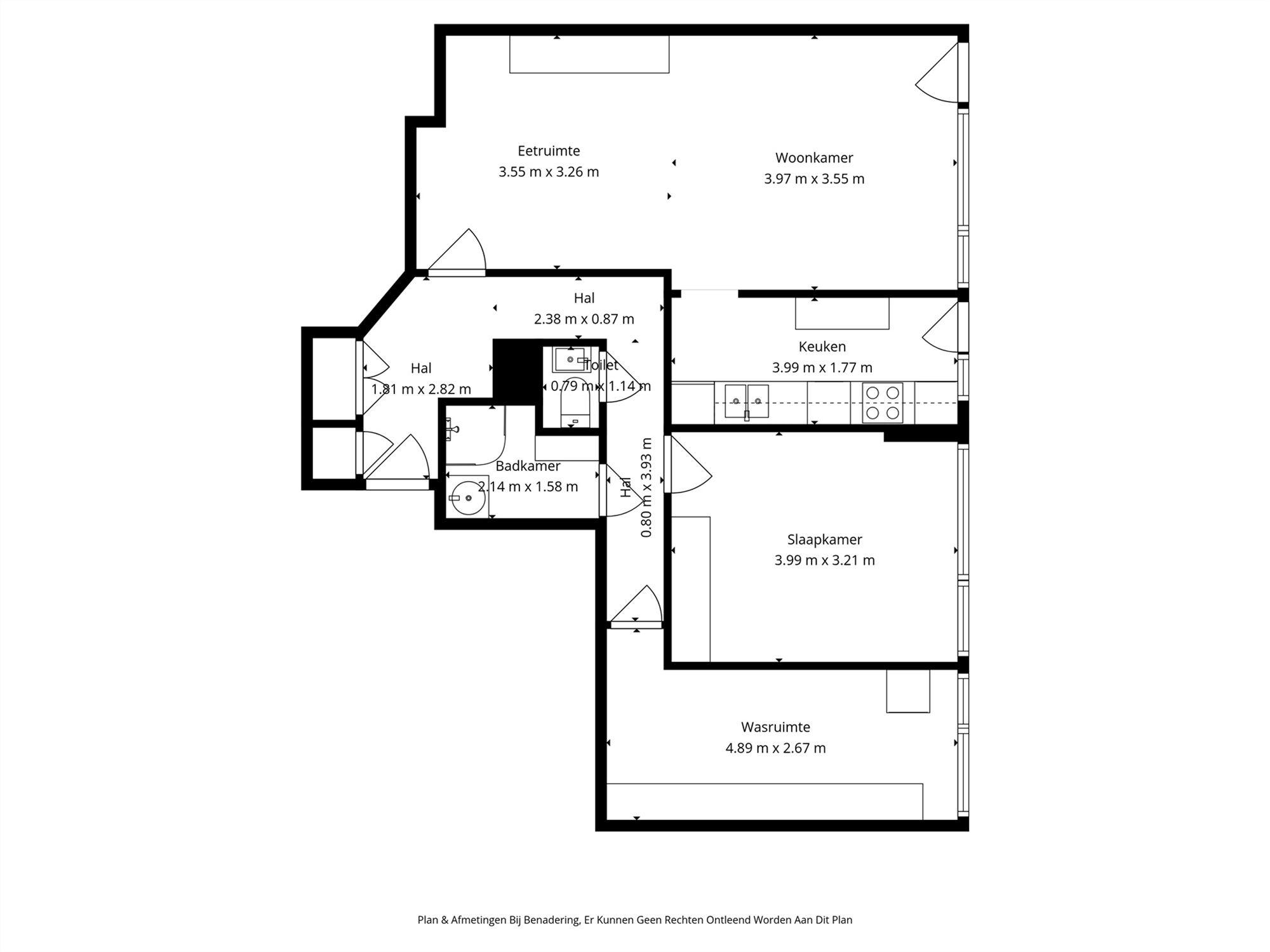 Appartement met 2 slpks en terras te Mechelen
