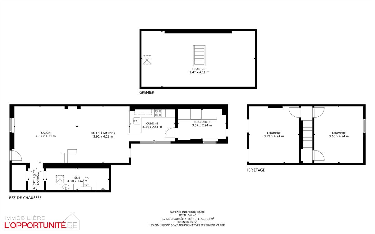 Maison d'habitation 3 façades