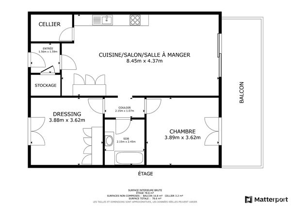 Appartement 95m² 2 ch/balcon/parking à Juprelle