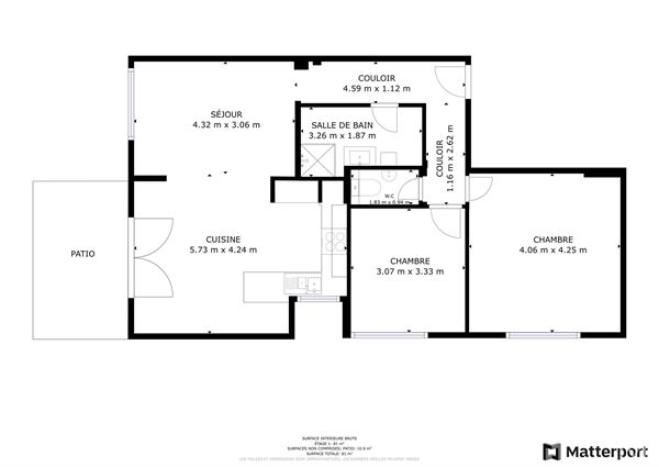 Appartement 2 chambres dans un cadre verdoyant