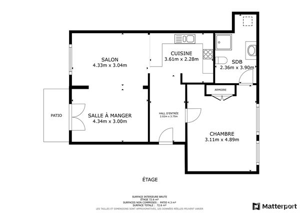 Appartement 1 chambre dans un cadre verdoyant