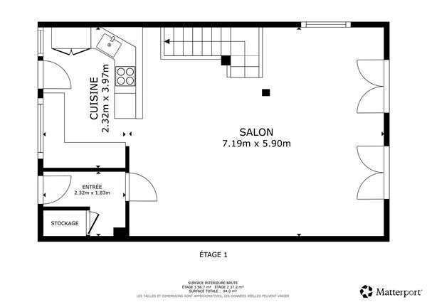 Maison 2 chambres à râfraichir/jardin/terrasse 