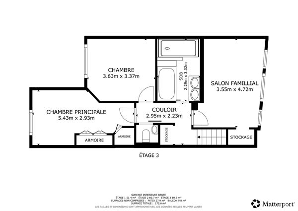 Maison 3ch avec emplacements de parking