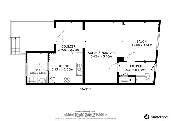 Maison 3ch avec emplacements de parking
