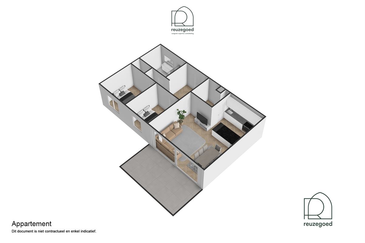 Stijlvol nieuwbouwappartement met twee slaapkamers in Leuven