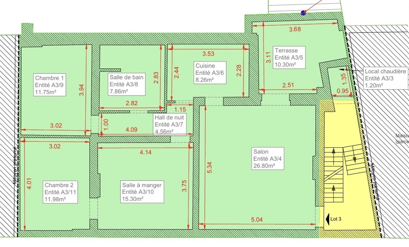 Appartement deux chambres très spacieux