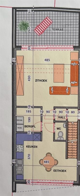 Instapklare duplex, 110 m2 met 2 slaapk, dakterras en garage