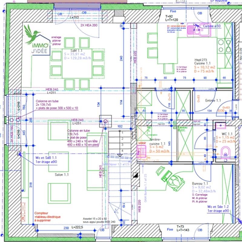 Appartement 1 rénové, avec jardin