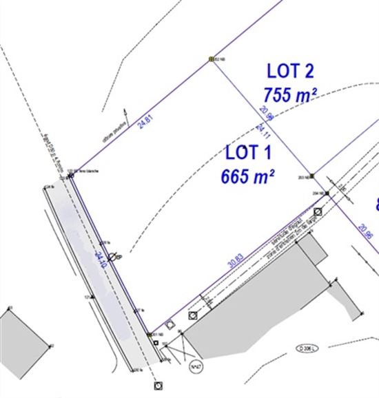 Terrain plat à bâtir de +/- 6ares 65ca