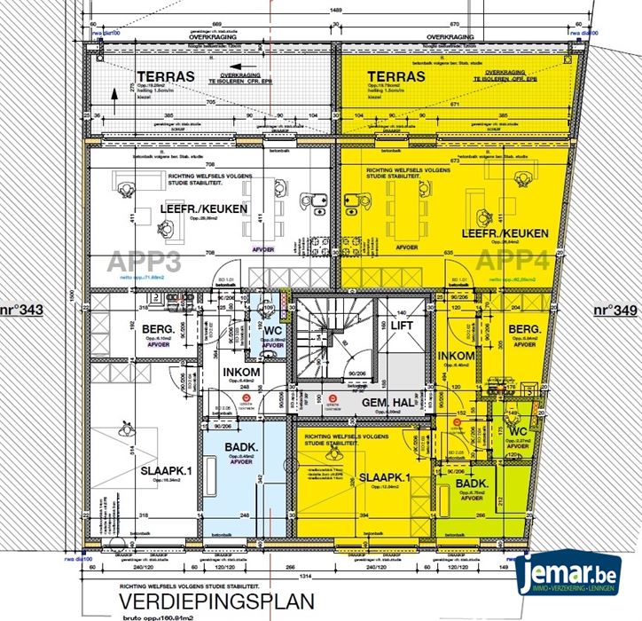 Appartement op 2de verdiep rechts
