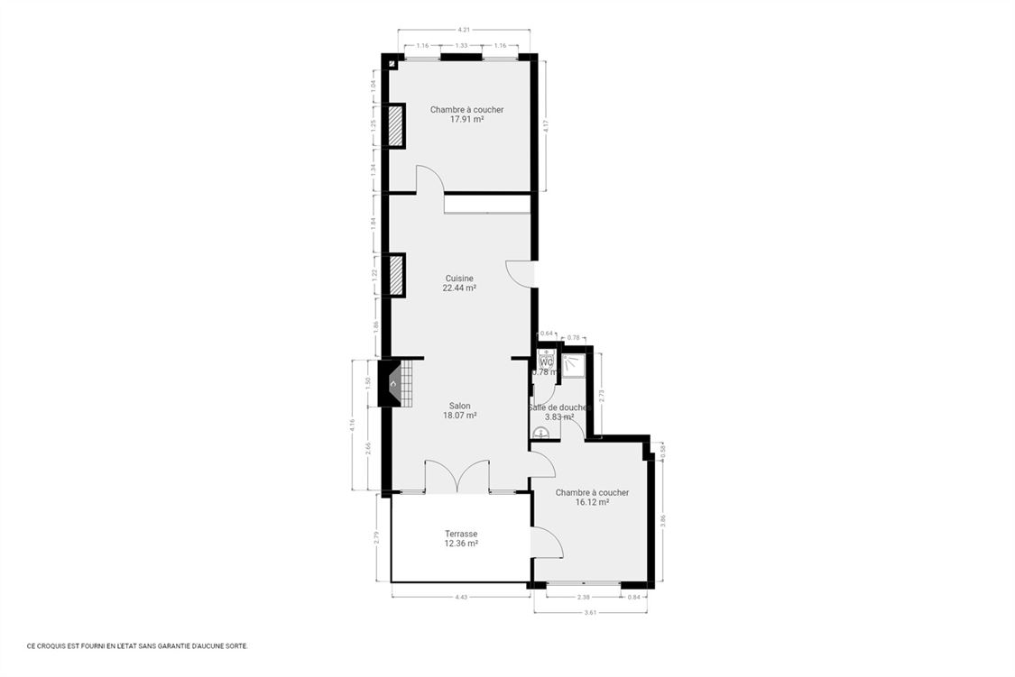 Appartement à NAMUR (2 chambres)