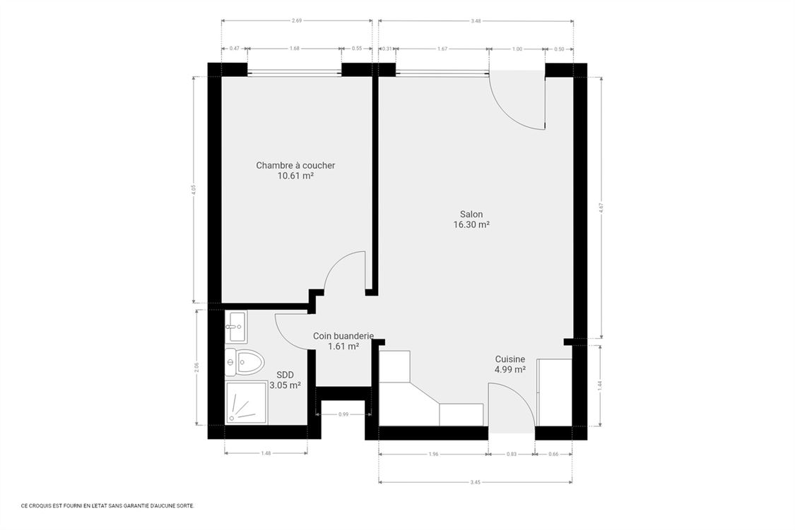 Appartement à NAMUR (1 chambre)
